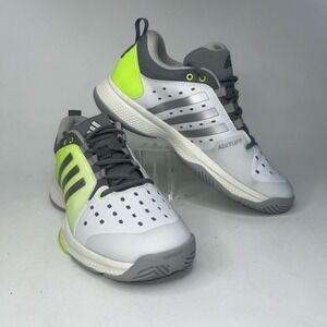 Adidas Performance Court Pickleball Sneakers Mens 11 Shoe Neon Green Gray Tennis